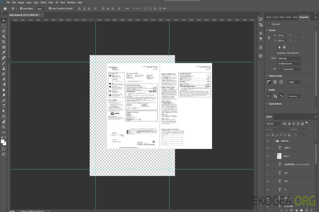 USA COLUMBIA GAS OF OHIO facture de services publics modèle Word et PDF template